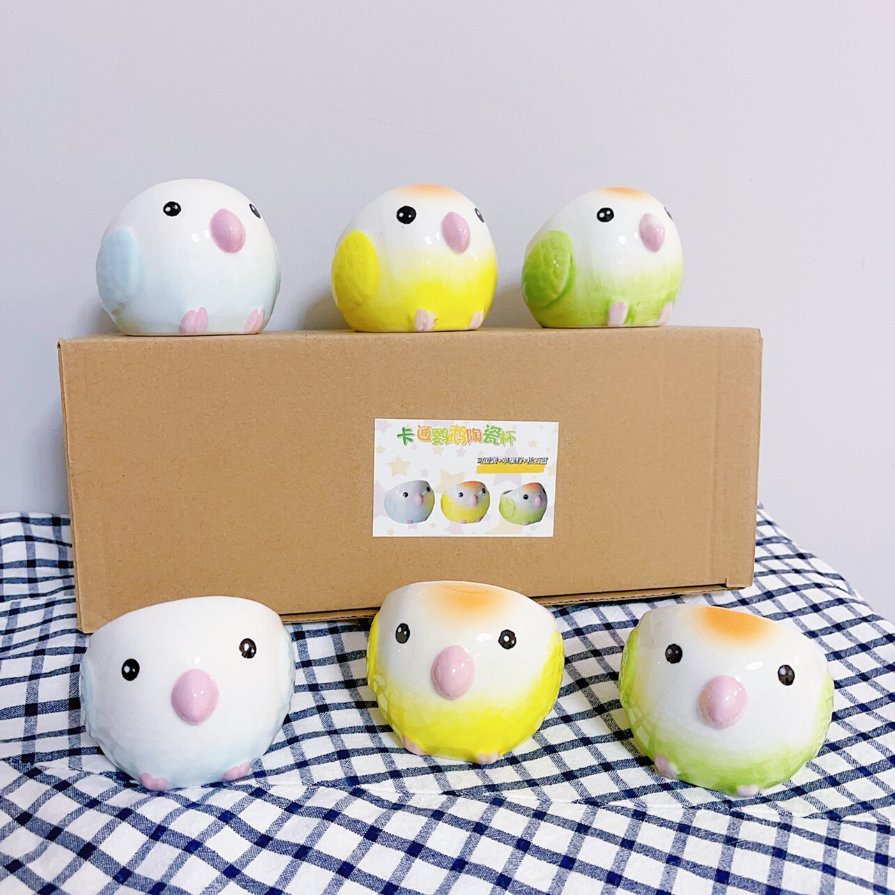 8玖-鹦鹉食盒陶瓷食罐食盆鸟杯防洒防溅食碗学吃小型宠物防打翻,淘宝优惠券,粉丝福利购,淘宝优惠卷