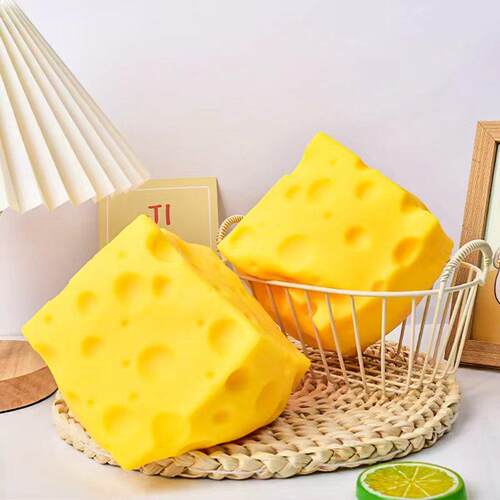 10cmExtra Large Squishy Squeeze Cheese Block Stress Ball toy - 图1