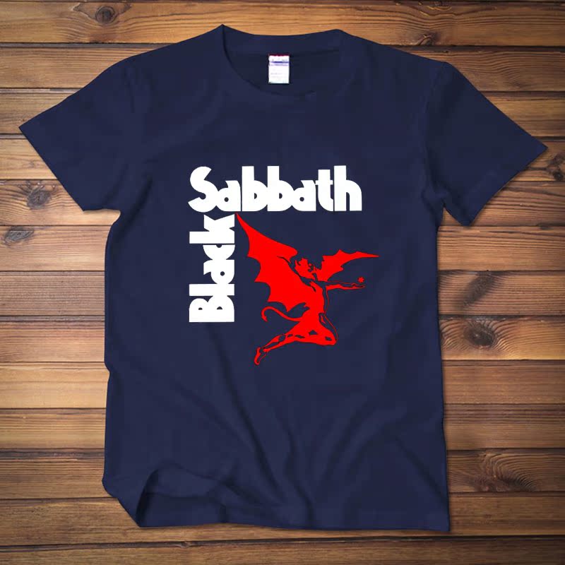 摇滚乐队 Black sabbath 黑色安息日主题短袖欧美潮流t恤男女半袖 - 图0