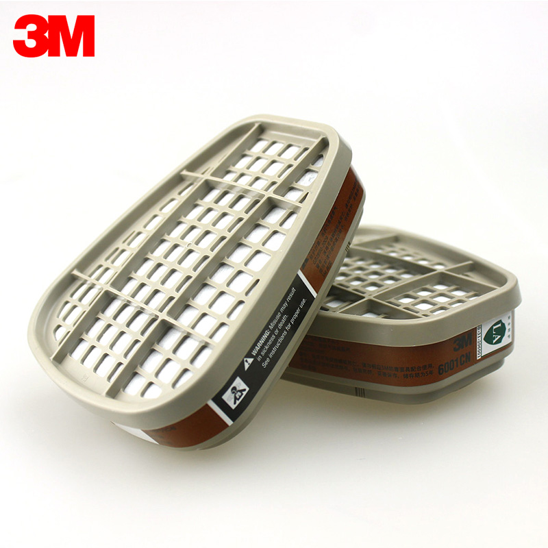 3m6001滤毒盒6200防毒面具配件有机蒸汽喷漆化工气体活性炭过滤盒 - 图1