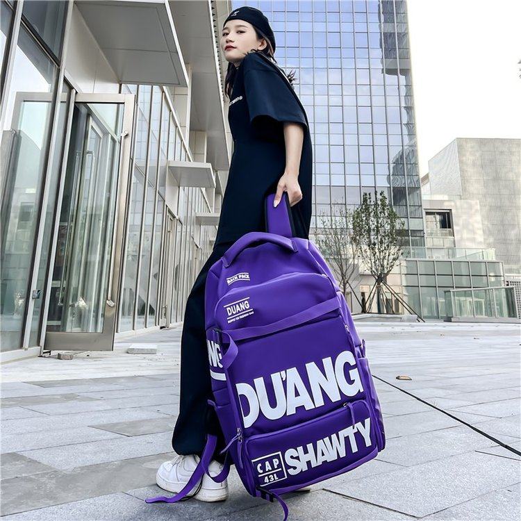 潮牌工装风大容量背包女双肩包旅行包学生书包男生户外装备健身包,淘宝优惠券,粉丝福利购,淘宝优惠卷