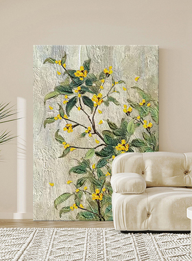纯手绘油画桂花入户玄关