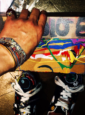 gd权志龙同款反战雏菊可调节手链