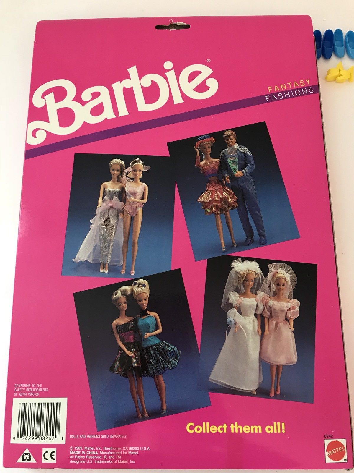 Barbie Fantasy Fashions 1989 芭比娃娃粉红晚宴礼服 娃衣两件套