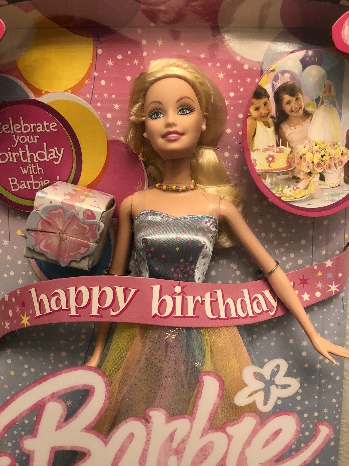 Barbie Happy Birthday 2005 生日快乐芭比娃娃 附带公主皇冠 - 图1