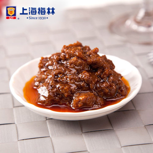 上海梅林香菇肉酱罐头175g拌饭速食拌面酱料面条方便面螺蛳粉即食 - 图1
