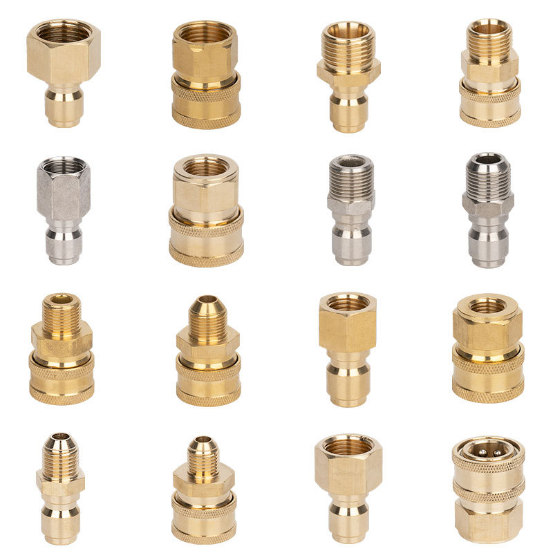 High pressure water pipe quick connector car washing machine water gun outlet washing machine adapter 3 / 8 copper quick connector accessories