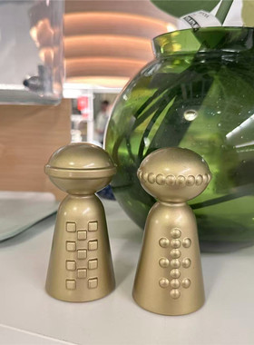 IKEA宜家国内代购 昆约 装饰品2件套 金色家居装饰摆件 特价包邮