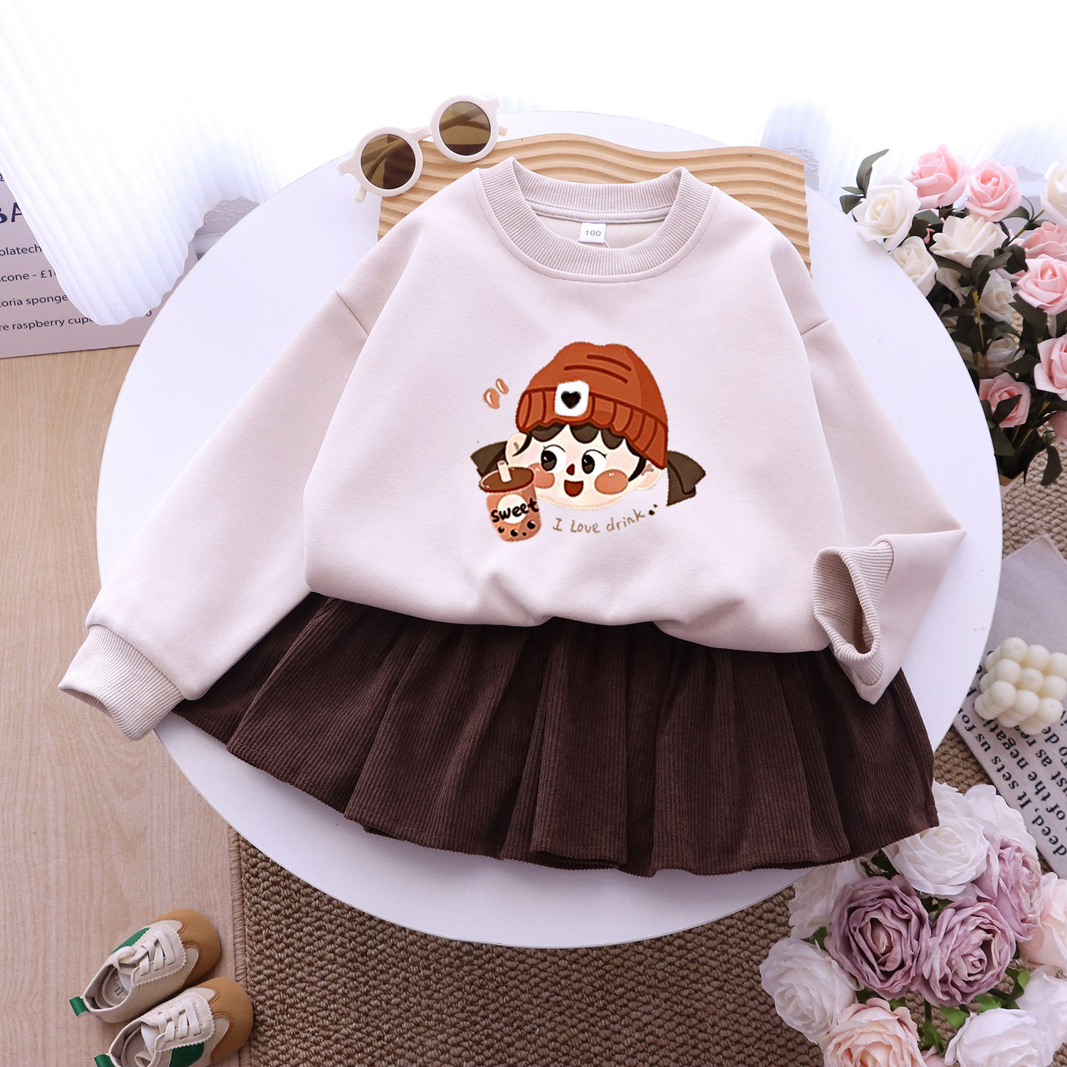 2026新款亲子装套头卡通卫衣一家三四口婴儿连体衣母子秋冬款加绒,淘宝优惠券,粉丝福利购,淘宝优惠卷