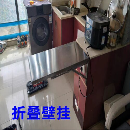不锈钢折叠支撑架厨房挂墙操作台饭店打孔墙面折叠桌墙上置物架子 - 图1