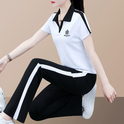 Модный спортивный костюм, шелковая тонкая летняя одежда, комплект, 2025 года, городской стиль, короткий рукав