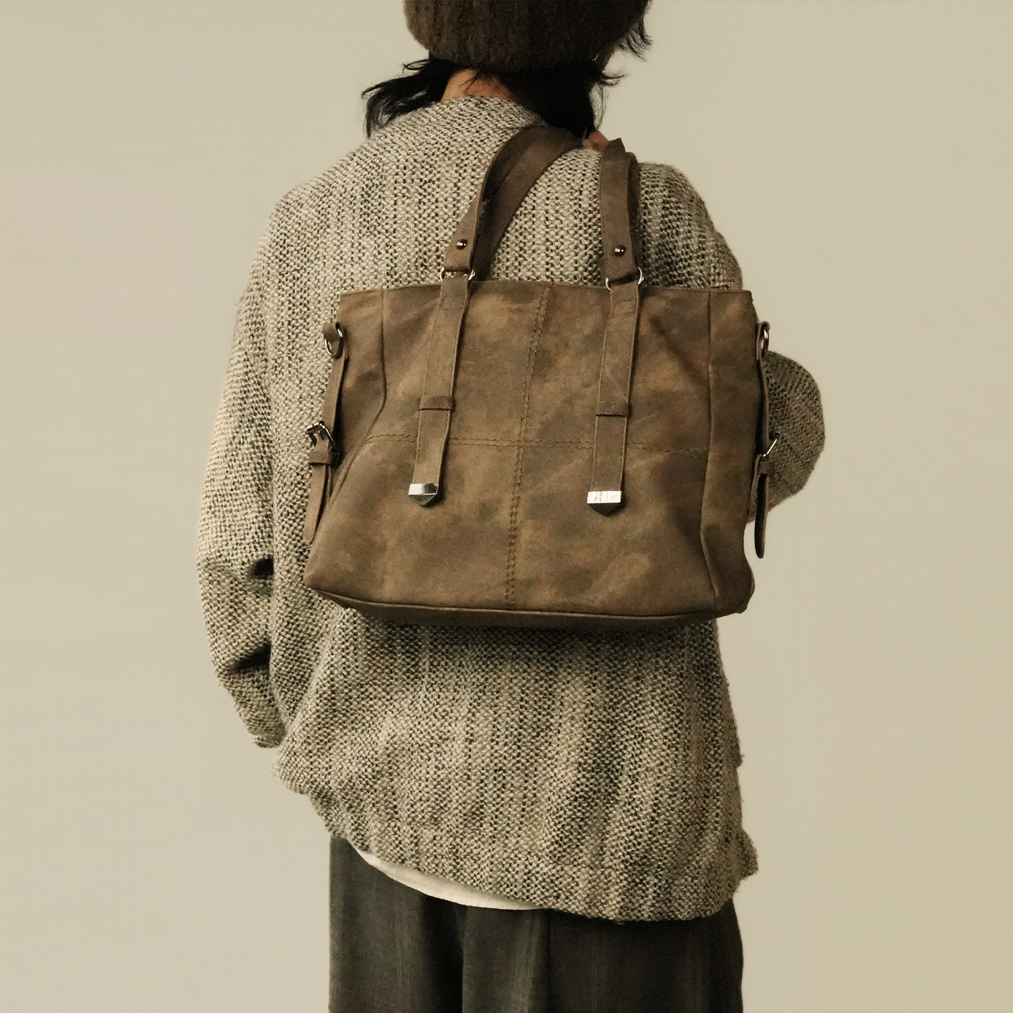 贰狸小众时髦复古单肩斜挎腋下大容量手提托特挎包男女日系通勤潮,淘宝优惠券,粉丝福利购,淘宝优惠卷