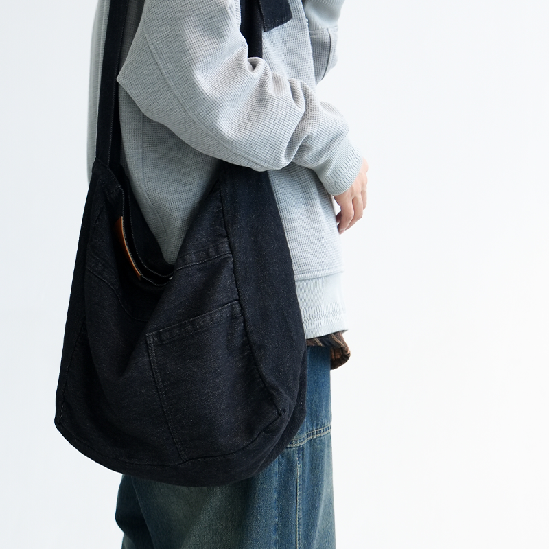 贰狸手作不褪色牛仔包原创设计大容量通勤上课单肩手提托特帆布包,淘宝优惠券,粉丝福利购,淘宝优惠卷