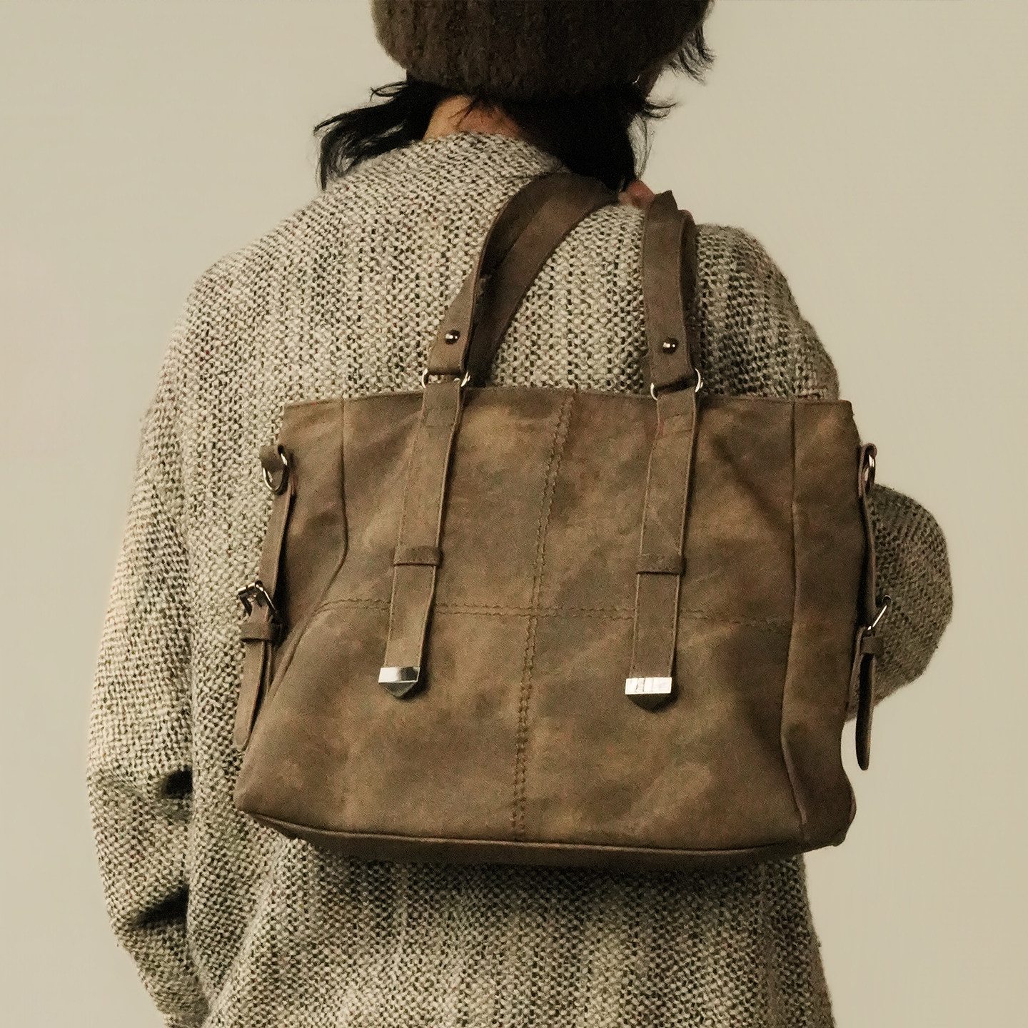 贰狸小众时髦复古单肩斜挎腋下大容量手提托特挎包男女日系通勤潮,淘宝优惠券,粉丝福利购,淘宝优惠卷