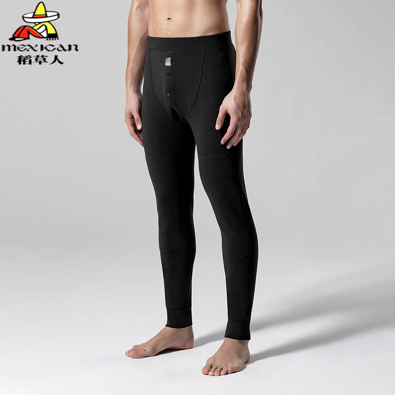 稻草人加绒加厚保暖裤男士护膝羊毛混纺打底秋裤宽松棉毛裤152618,淘宝优惠券,粉丝福利购,淘宝优惠卷