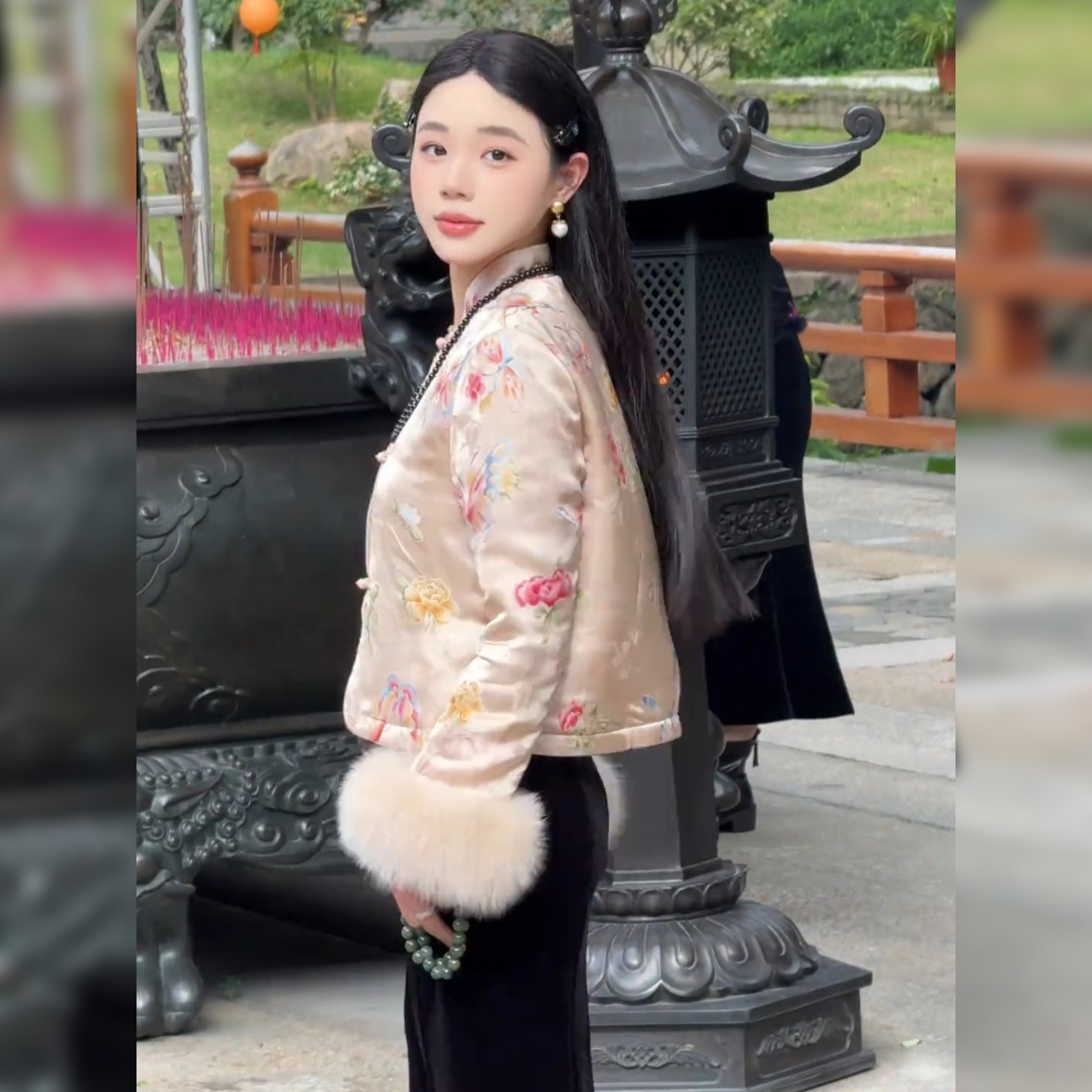 2025春季新款新中式国风刺绣棉服女毛领短款复古外套初冬保暖上衣,淘宝优惠券,粉丝福利购,淘宝优惠卷