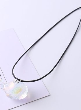 男女亚克力塑料吊坠饰品配件项链