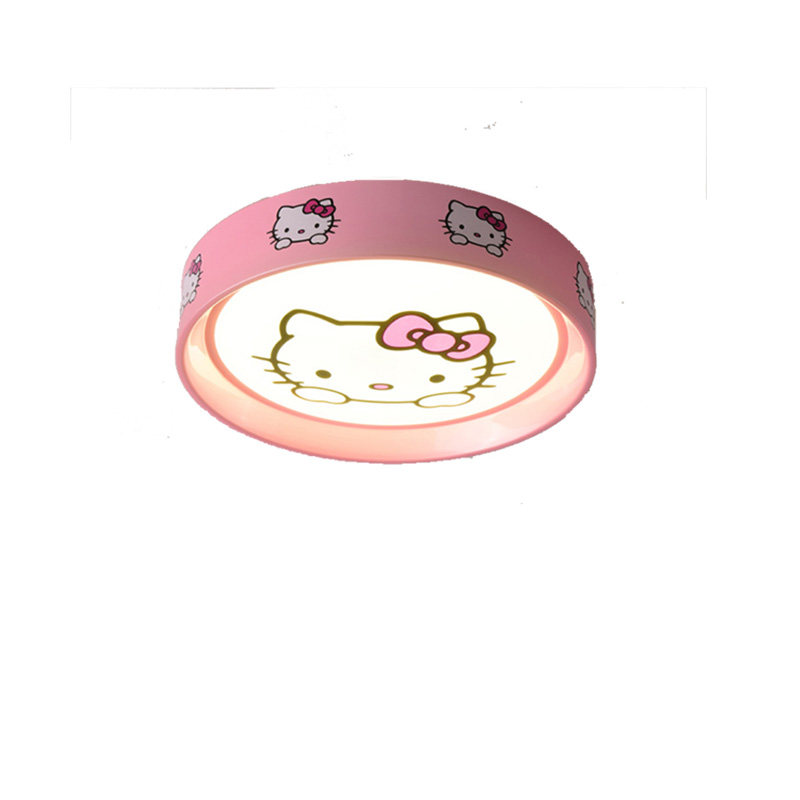 儿童房吸顶灯LED护眼圆形卡通温馨女孩公主房间灯kitty猫卧室灯具,淘宝优惠券,粉丝福利购,淘宝优惠卷