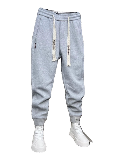 网红同款纯色束脚哈伦裤潮男百搭情侣运动休闲裤青年宽松韩版卫裤