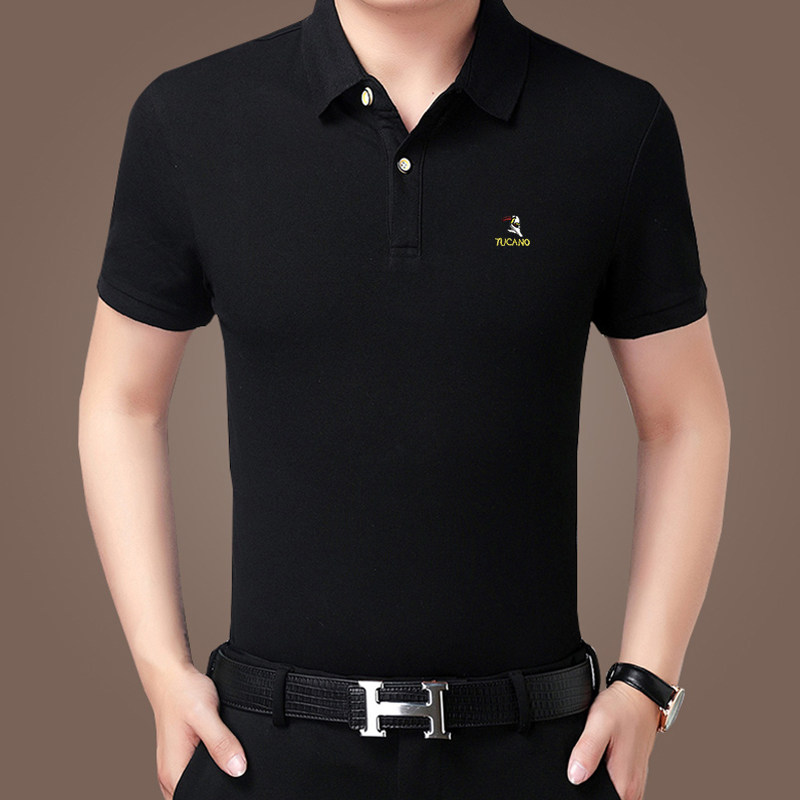 啄木鸟纯棉短袖男夏季中年人polo衫 啄木鸟菲凡T恤