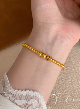 nicedream沙金葫芦新年红绳手链