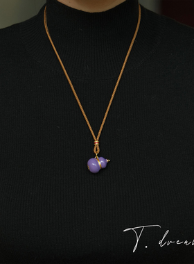 nicedream彩色葫芦编织绳毛衣链