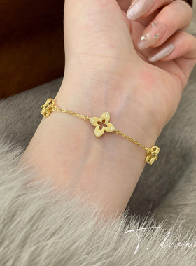 nicedream拉丝精致四叶草手链