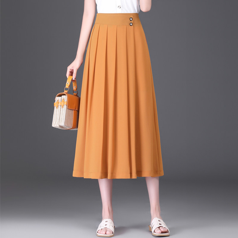 雪纺夏季宽松2023新款垂感七分裤 倩芭兰休闲裤