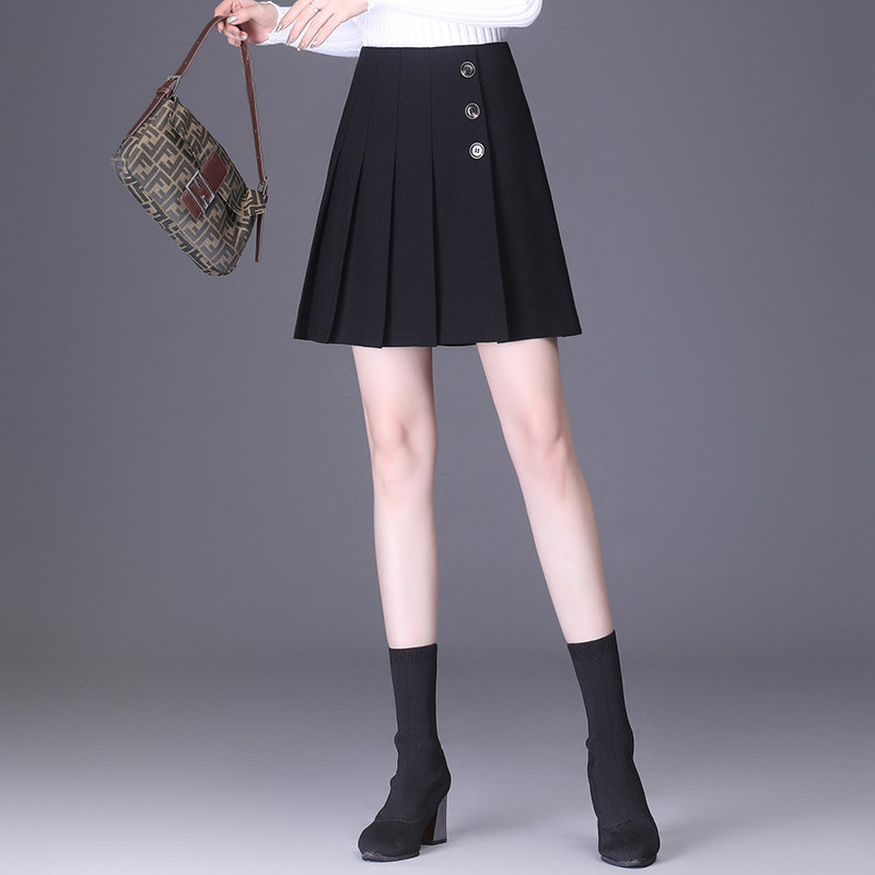 黑色女秋新款2020韩版显瘦半身裙 倩芭兰半身裙