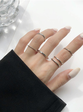 韩国高级感简约戒指超仙少女