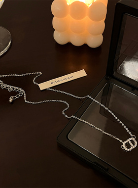 棉条虫字母CD项链女轻奢小众