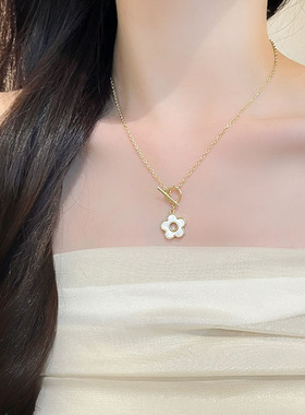 棉条虫合金合金女花朵项链