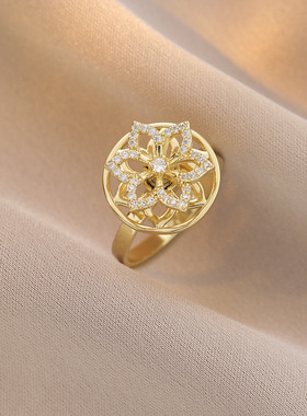 项链女欧美小众设计跨境雪花微镶锆石花朵简约耳钉时尚项链颈链女