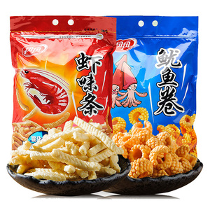 扭扭虾条鱿鱼卷大包