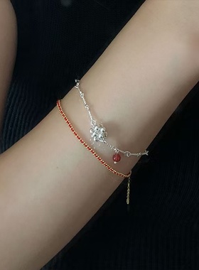 S925银编织款竹节手链