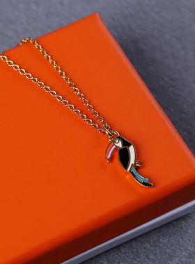 镶钻爱情鸟金色短款吊坠特价清仓