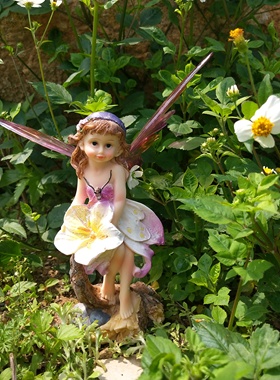 小摆件花仙翅膀庭院多肉学生