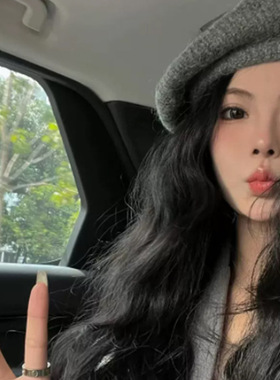 韩国INS软糯糯马海毛弹力针织贝雷帽女慵懒风日系毛绒毛线画家帽
