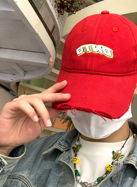 街头字母刺绣鸭舌帽嘻哈男女