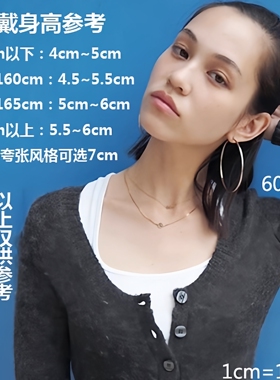 925纯银光面大耳圈耳环 女夸张圆圈圈日韩国欧美简约气质长款耳饰