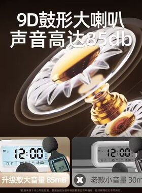 新款强力叫醒学生宿舍专用闹钟