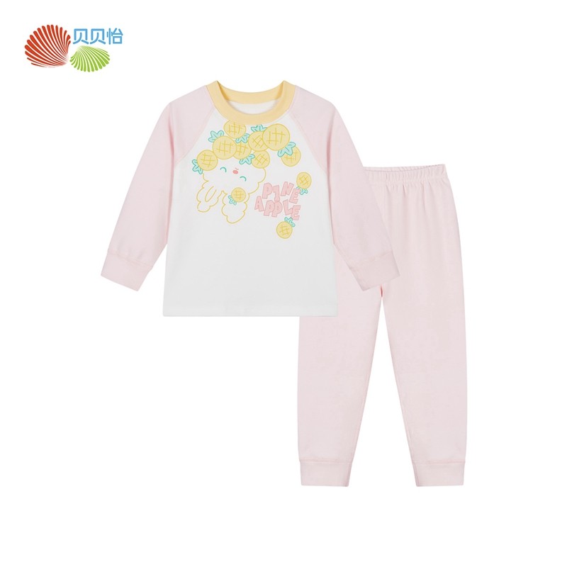 贝贝怡童装儿童家居服套装秋衣秋裤2024新款女童打底衫女宝宝秋装,淘宝优惠券,粉丝福利购,淘宝优惠卷