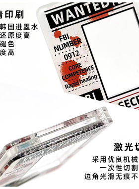 外贸一寸相框钥匙扣男女爱豆照片透明收纳卡包亚克力创意滑片卡套
