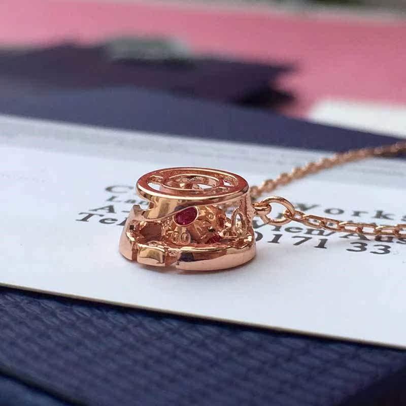 施华跳动女圆形砰然心动水晶锁骨链 君龙工艺项链