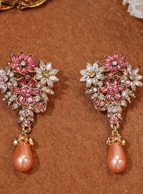 FFOOOO古风汉服耳环女新中式国风耳饰复古宫廷风耳坠长款耳环项链