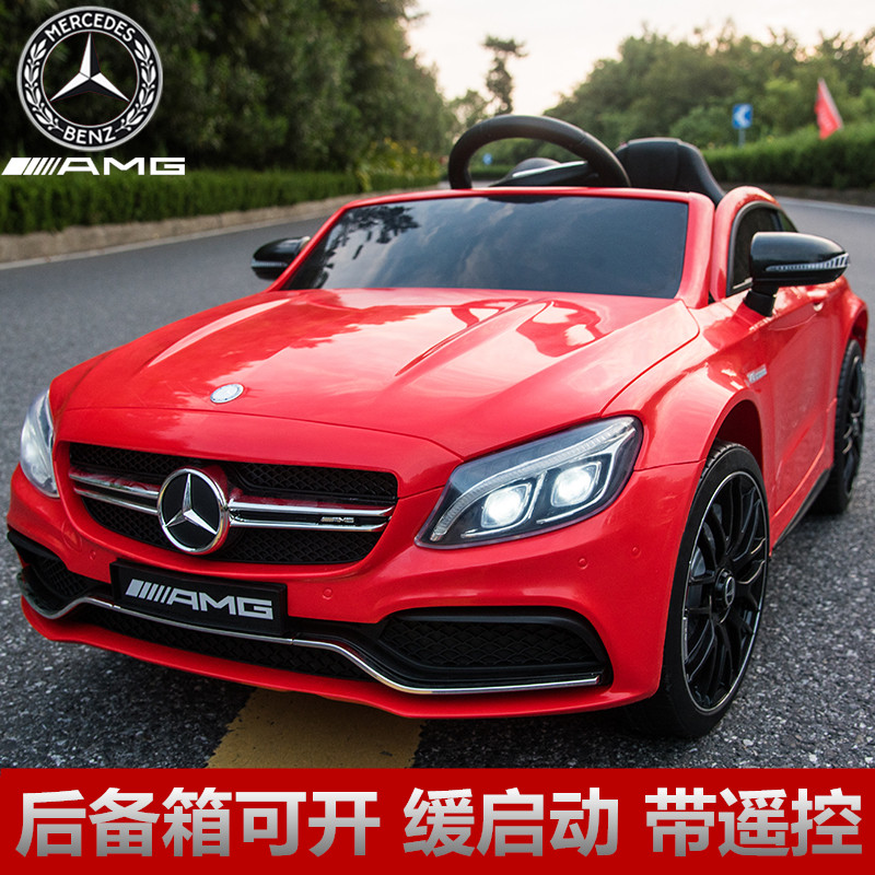 奔驰四轮玩具车可坐遥控男女电动车 希蔻儿童电动车