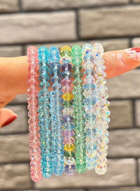 施华S家水晶车轮珠手链轻奢小众闪闪手串叠戴简约设计感串珠ins