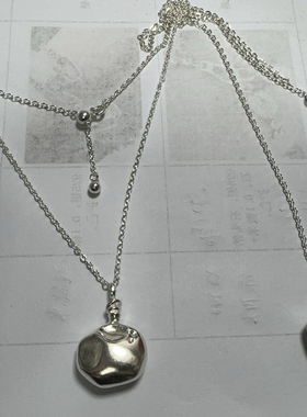 S925银磨砂酒壶项链ins风气质百搭ins时髦小众毛衣链