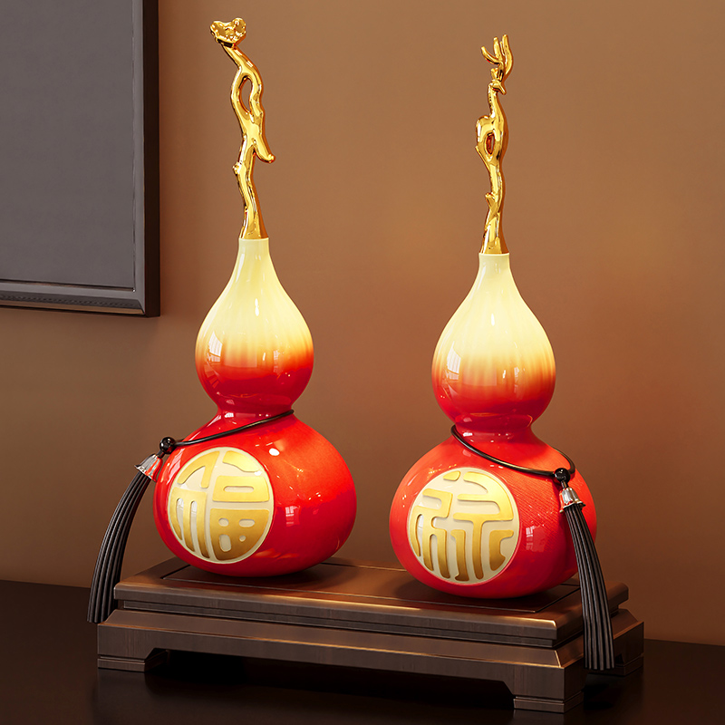 葫芦摆件镇宅招财高级感客厅酒柜入户玄关工艺品家居饰品乔迁礼物
