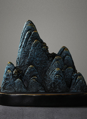 中式假山石客厅办公室摆件装饰品